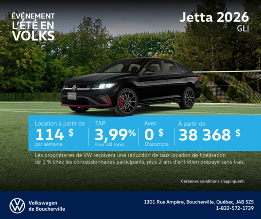 Procurez-vous la Volkswagen Jetta Gli 2026