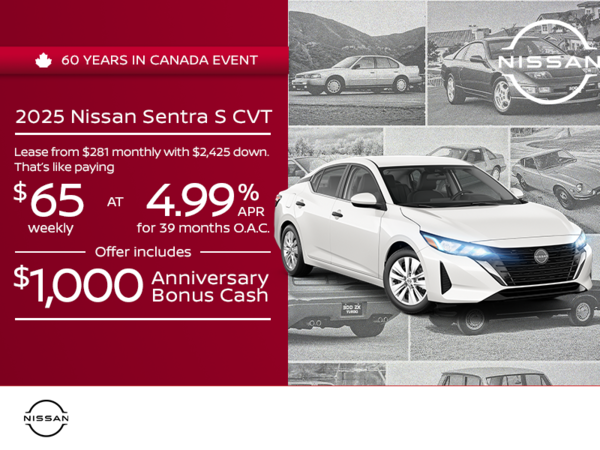 Get the 2025 Nissan Sentra Today!