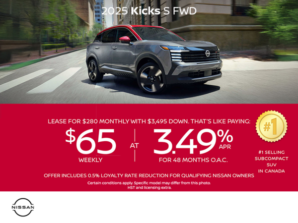 Get the 2025 Nissan Kicks Today!