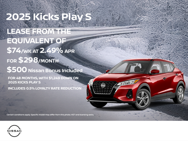 Get the 2025 Nissan Kicks Play S Today!
