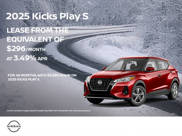 Get the 2025 Nissan Kicks Play S Today!
