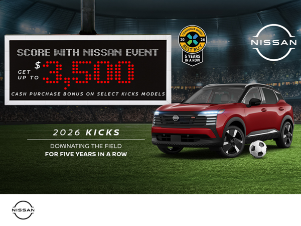 Get the 2026 Nissan Kicks Today!