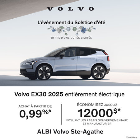 Le Volvo EX30 2025 entièrement électrique