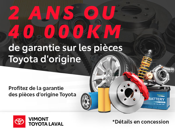 Garantie sur les pièces