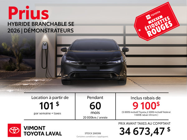 Prius hybride branchable 2026