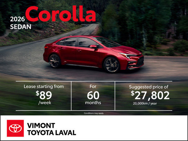 2026 Toyota Corolla Sedan