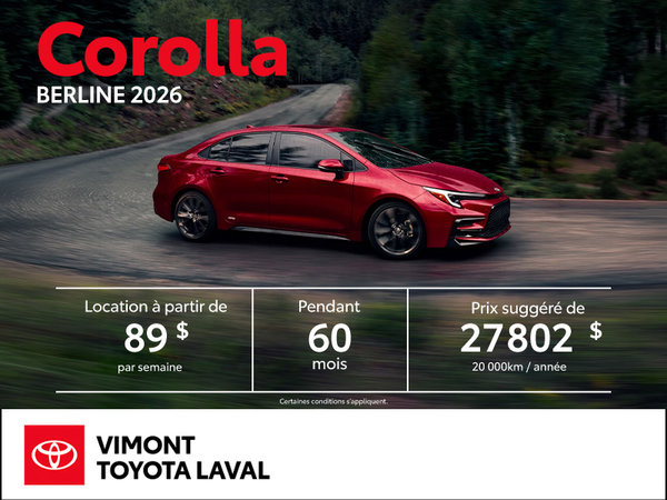Toyota Corolla Berline 2026
