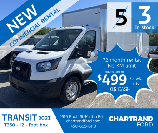 2023 Transit T350 (12 Foot Box)