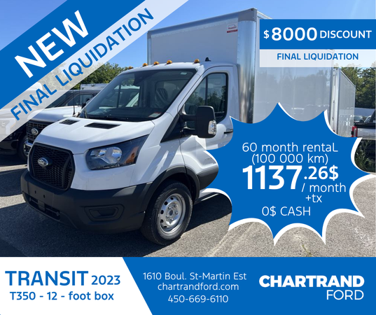 2023 Transit T350 (12 Foot Box)