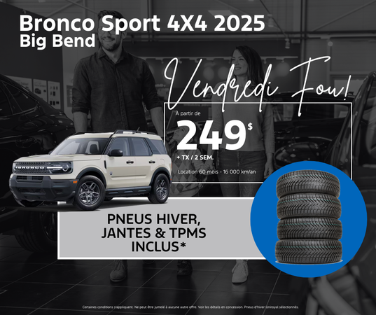 Procurez-vous votre Bronco Sport 2025 dès aujourd'hui!