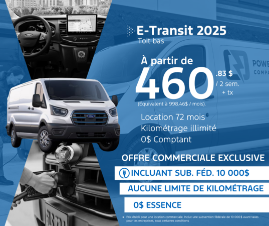 Réduisez vos coûts avec le nouveau E-Transit 2025
