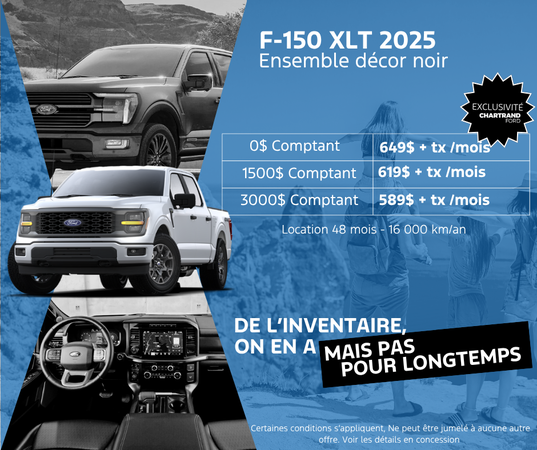 Procurez-vous votre F-150 2025 dès aujourd'hui!