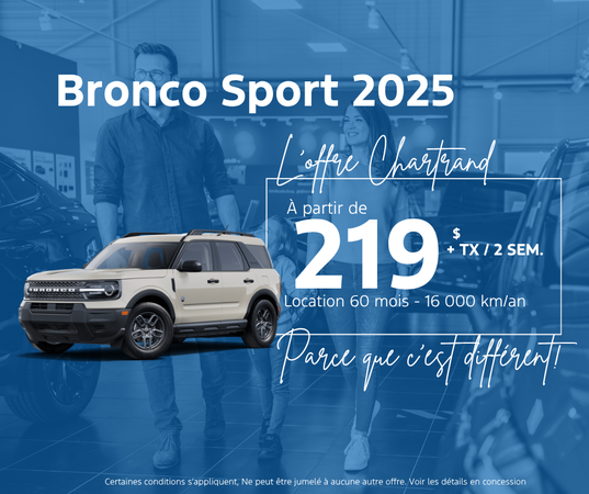 Bronco Sport 2025 – Aventure abordable!