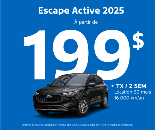 Procurez-vous votre Escape Active 2025 dès aujourd'hui!
