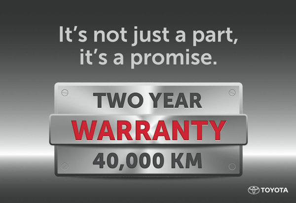 Two Year Warranty. 40,000 KM