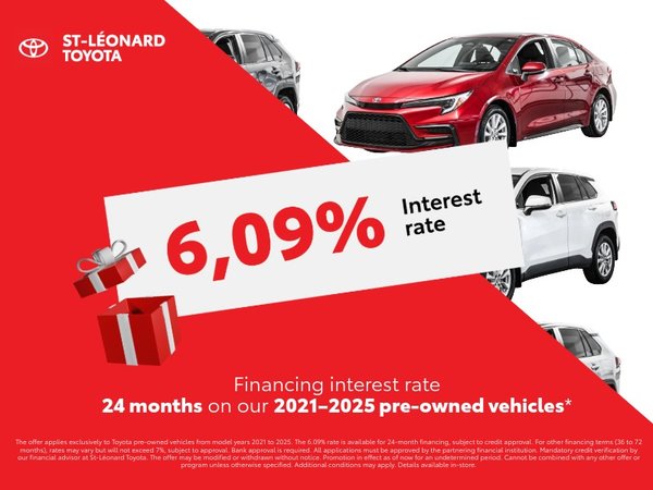 Reduced interest rate: 6.09% for 24 months