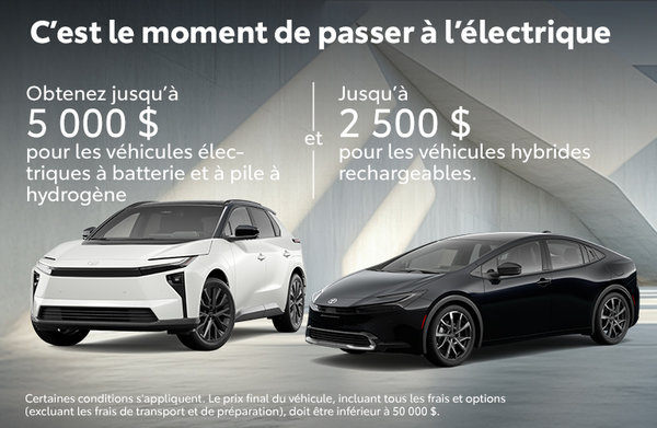 Les nouveaux incitatifs pour véhicules électriques sont arrivés!