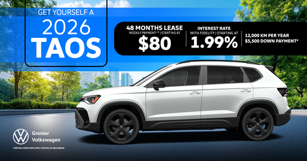 TREAT YOURSELF TO A 2026 TAOS !