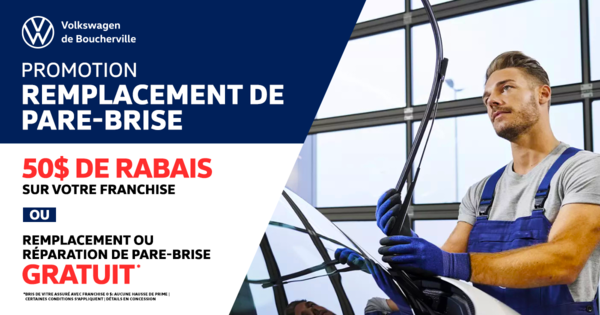 PROMOTION REMPLACEMENT DE PARE-BRISE !