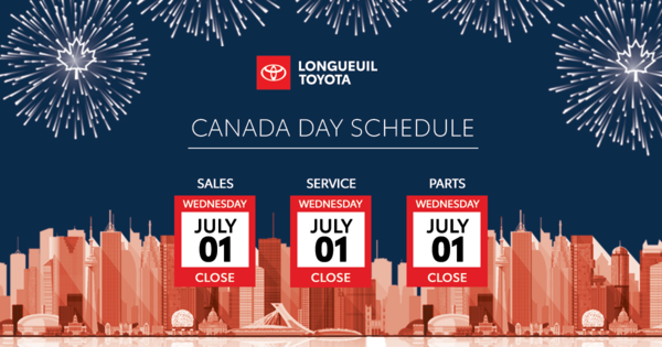 CANADA DAY SCHEDULE