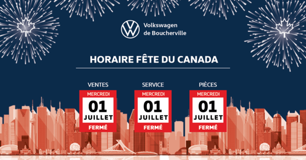 HORAIRE FÊTE DU CANADA