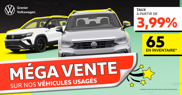 MÉGA VENTE SUR LES VÉHICULES USAGÉS !