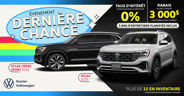ÉVÉNEMENT DERNIÈRE CHANCE !