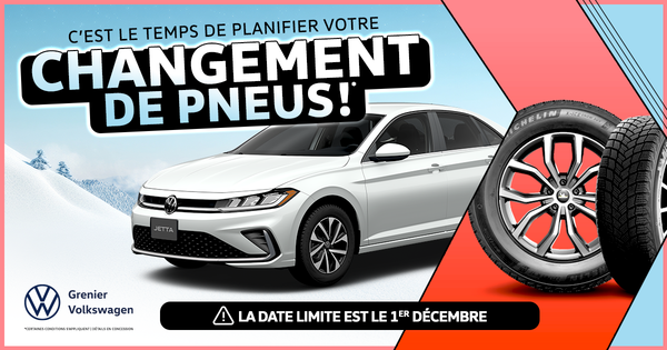 C'EST LE TEMPS DE PLANIFIER VOTRE CHANGEMENT DE PNEUS !