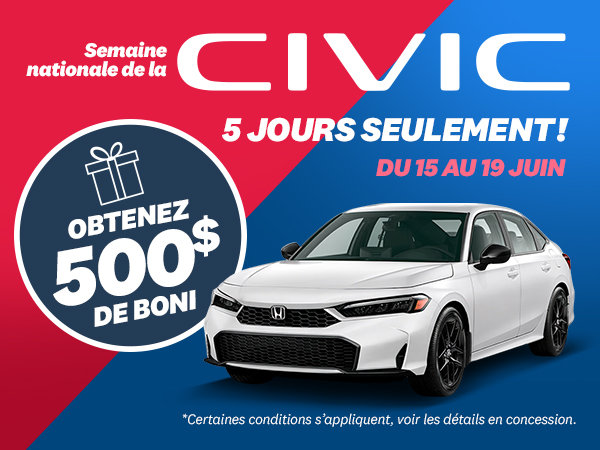 Événement Honda exclusif au Québec !
