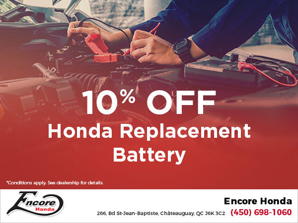 Get 10% Off Your Honda Replacement Battery!