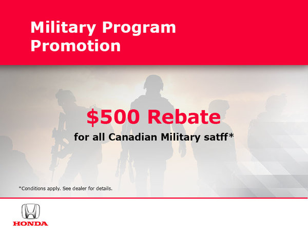 Military Rebate Promotion