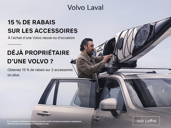 15 % de rabais sur les accessoires Volvo
