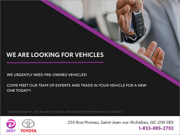 We are looking for used cars