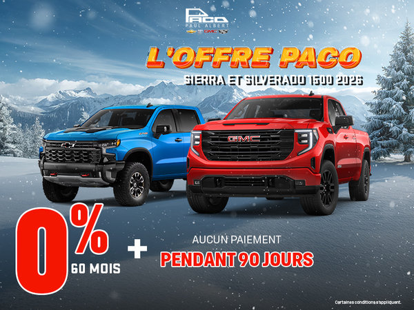 Sierra et Silverado 1500 2026