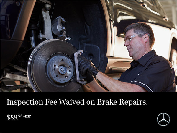Inspection Fee Waived on Brake Repairs