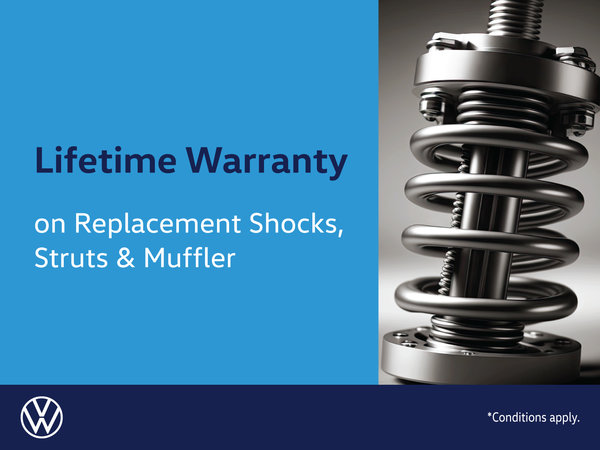 Lifetime Warranty on Replacement Shocks, Struts and Muffler
