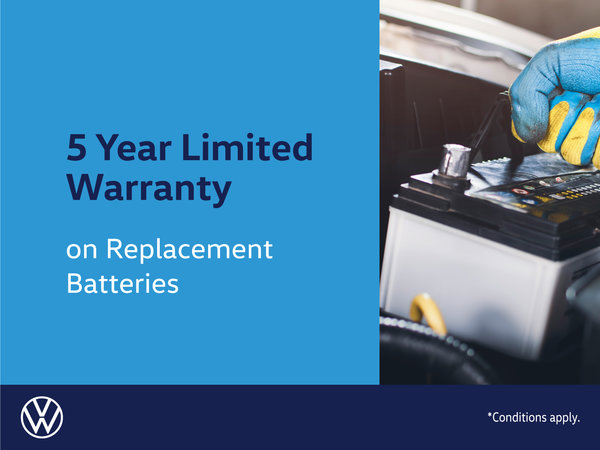 5 Year Limited Warranty on Replacement Batteries