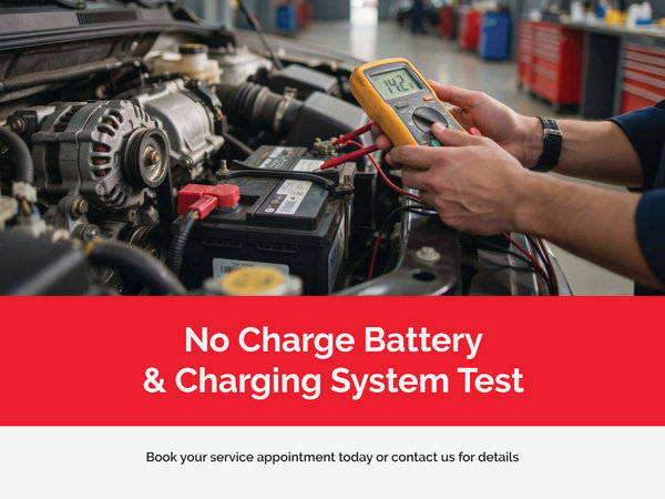 No-Charge Battery & Charging System Test