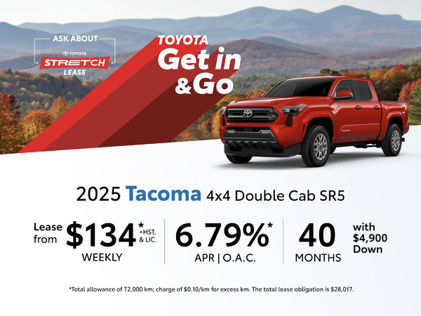 2025 Toyota Tacoma Lease and Finance Offers