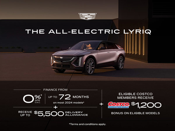 All-Electric Cadillac Lyriq Lease Offer