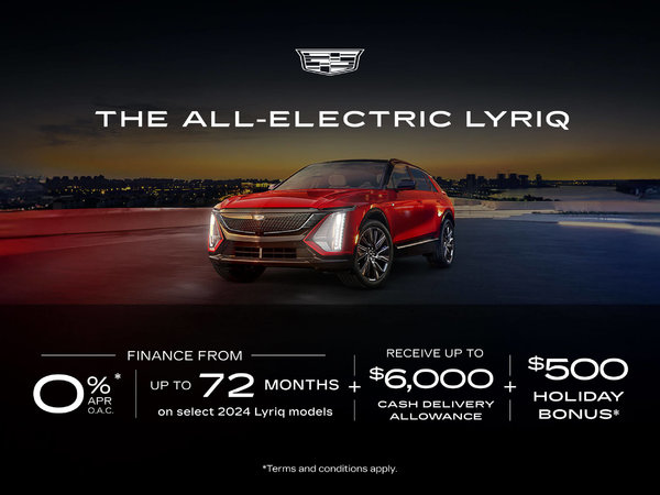 All-Electric Cadillac Lyriq Lease and Finance Offers