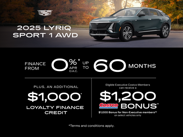 All-Electric Cadillac Lyriq Lease and Finance Offers
