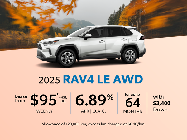 2025 Toyota RAV4 Lease and Finance Offers