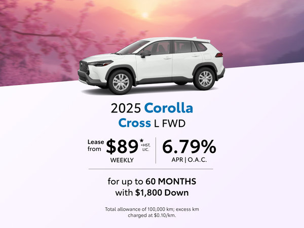 2025 Toyota Corolla Cross Lease Offer