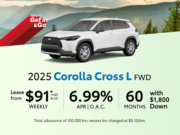 2025 Toyota Corolla Cross Lease Offer
