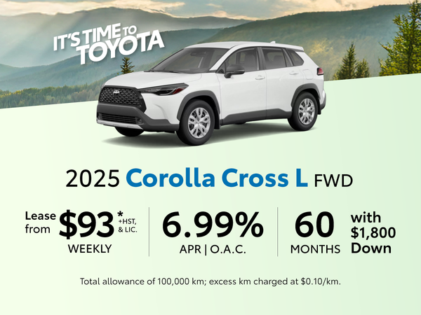 2025 Toyota Corolla Cross Lease Offer