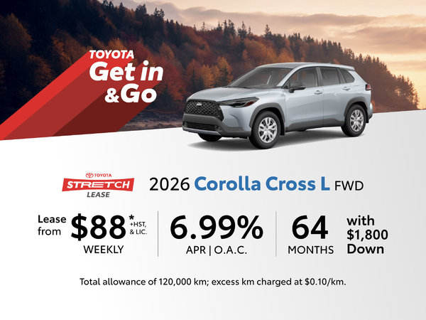 2026 Toyota Corolla Cross Lease Offer