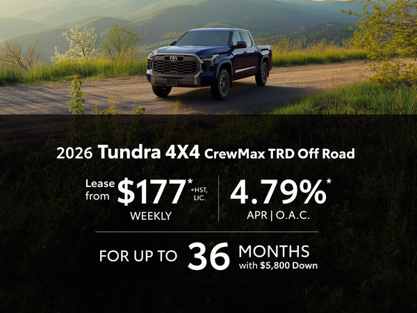 2026 Toyota Tundra Lease and Finance Offers
