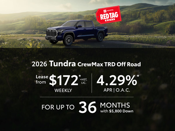 2026 Toyota Tundra Lease and Finance Offers
