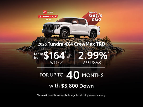 2026 Toyota Tundra Lease and Finance Offers